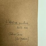 Painted illustration A5 "The painting workshop" acrylic - object of curiosity