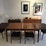Ensemble table et chaises en palissandre