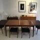 Ensemble table et chaises en palissandre