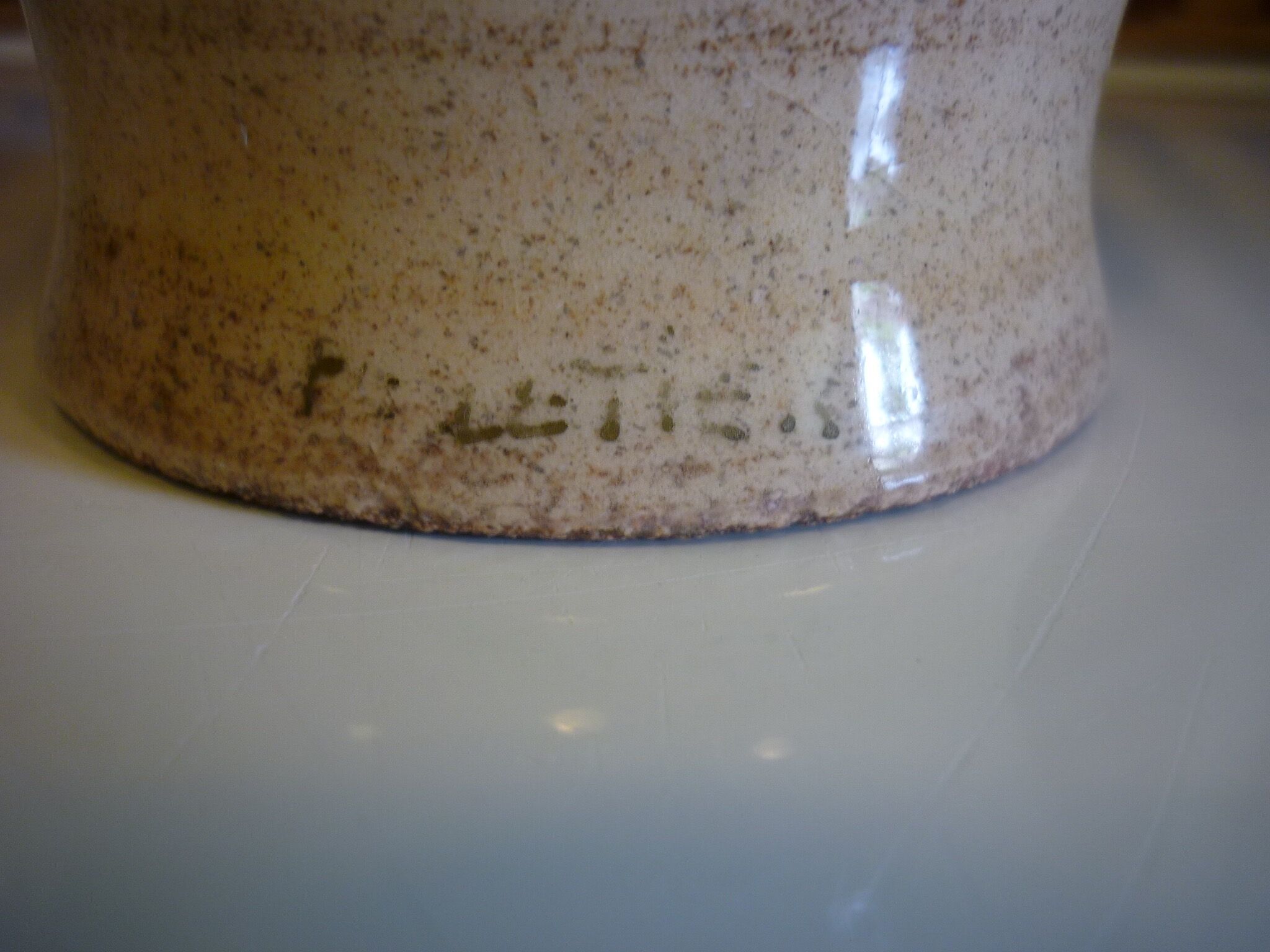 Georges Pelletier's beige-pink and gold ceramic vase