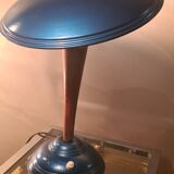 Lamp mushroom blue metal 1940