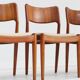 Vintage Danish teak dining chairs by Glostrup, set of 6