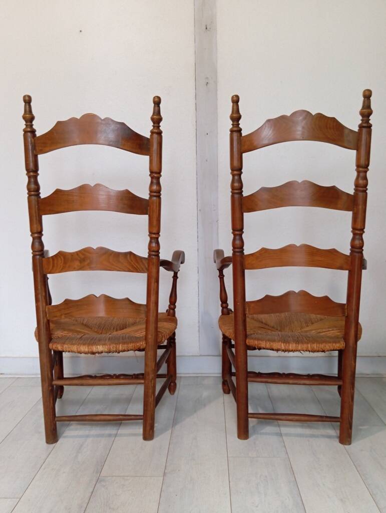Pair of nursing or fireside armchairs