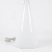Vintage cone lamp in white opaline glass – SCE edition, France 1980s