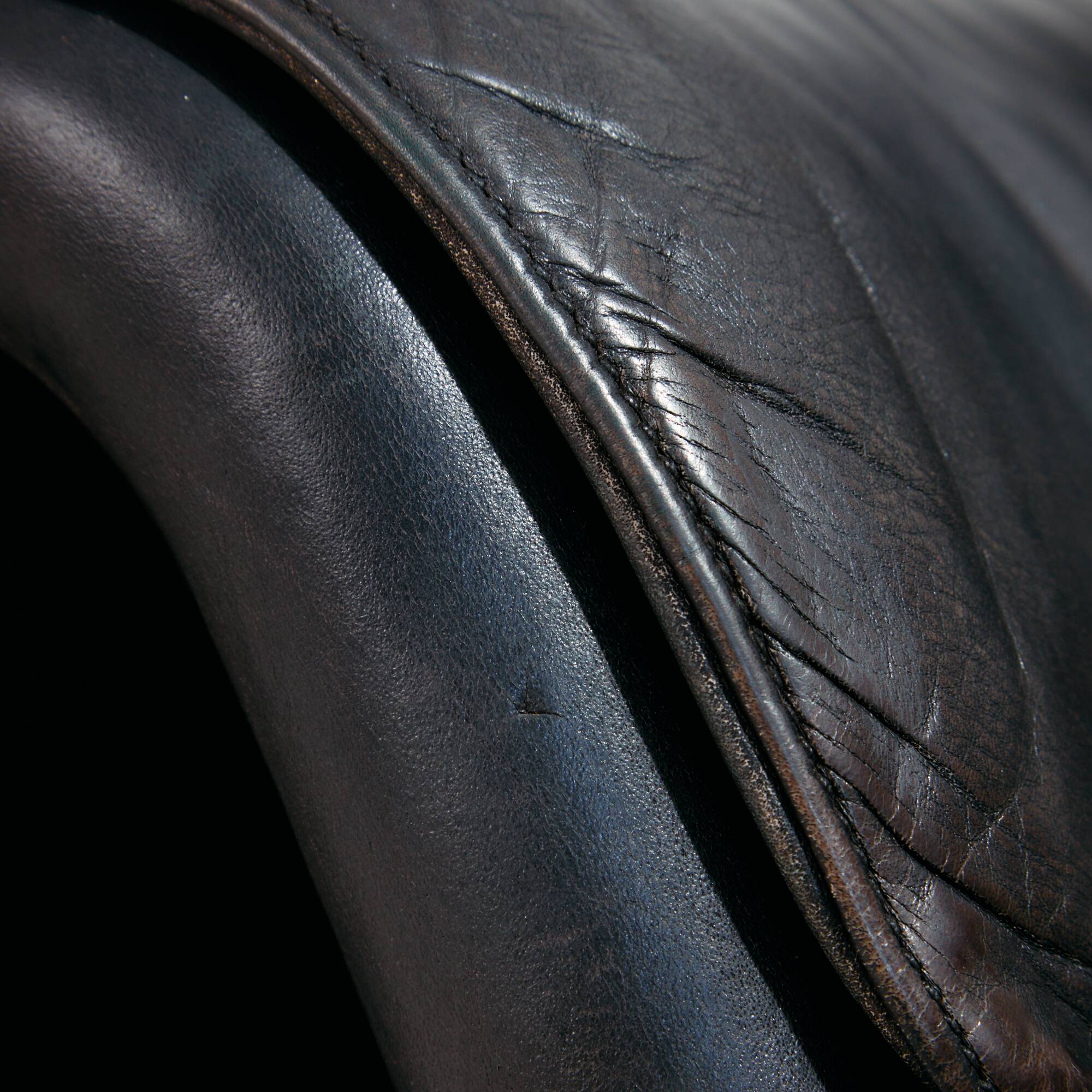 Ds 2011 two-seater leather sofa by De Sede