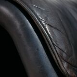 Ds 2011 two-seater leather sofa by De Sede