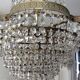 Crystal grapevine waterfall chandelier 60s-70s