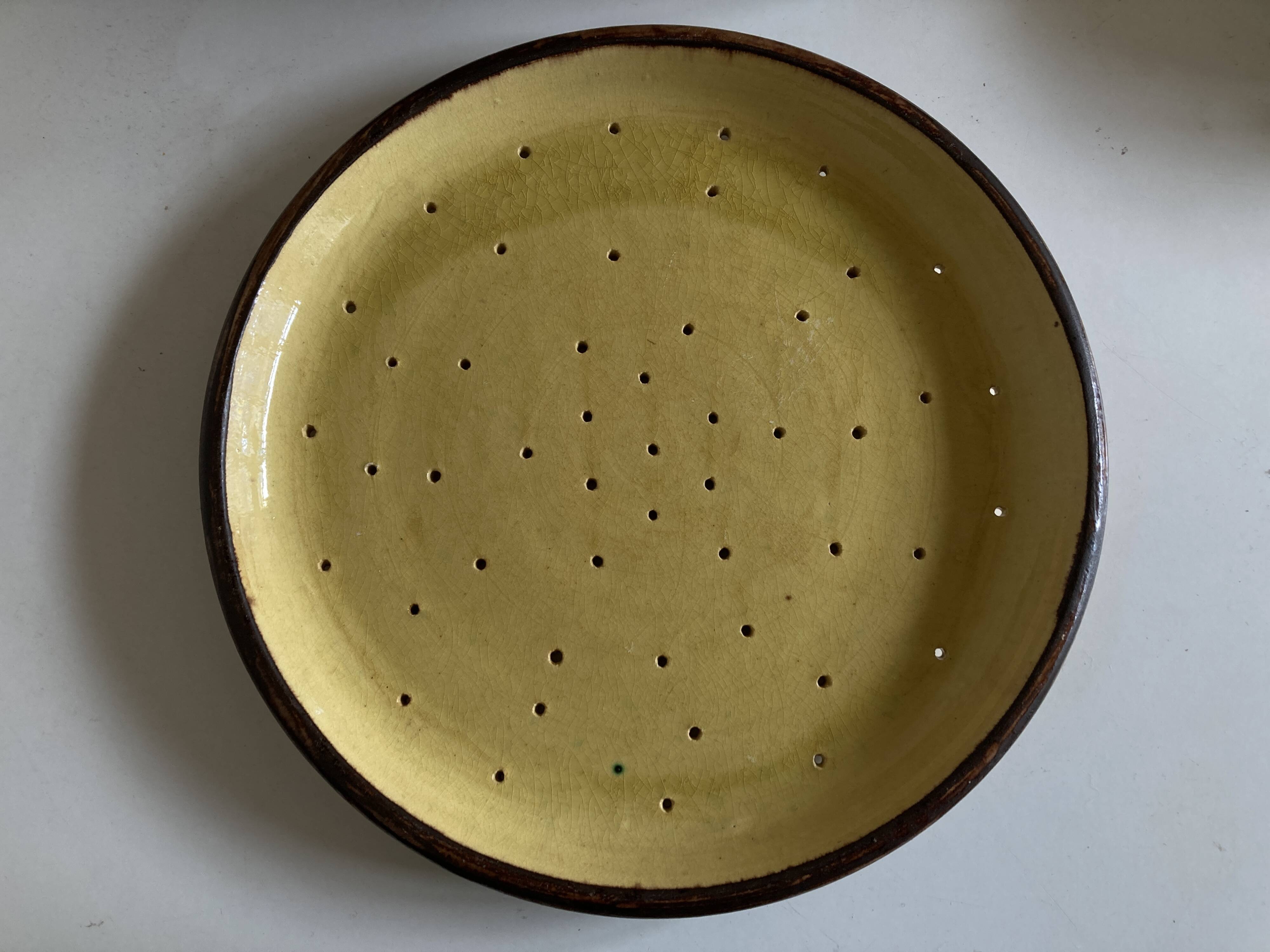 XXL Etienne Noel centerpiece in glazed earthenware from Dieulefit 1950