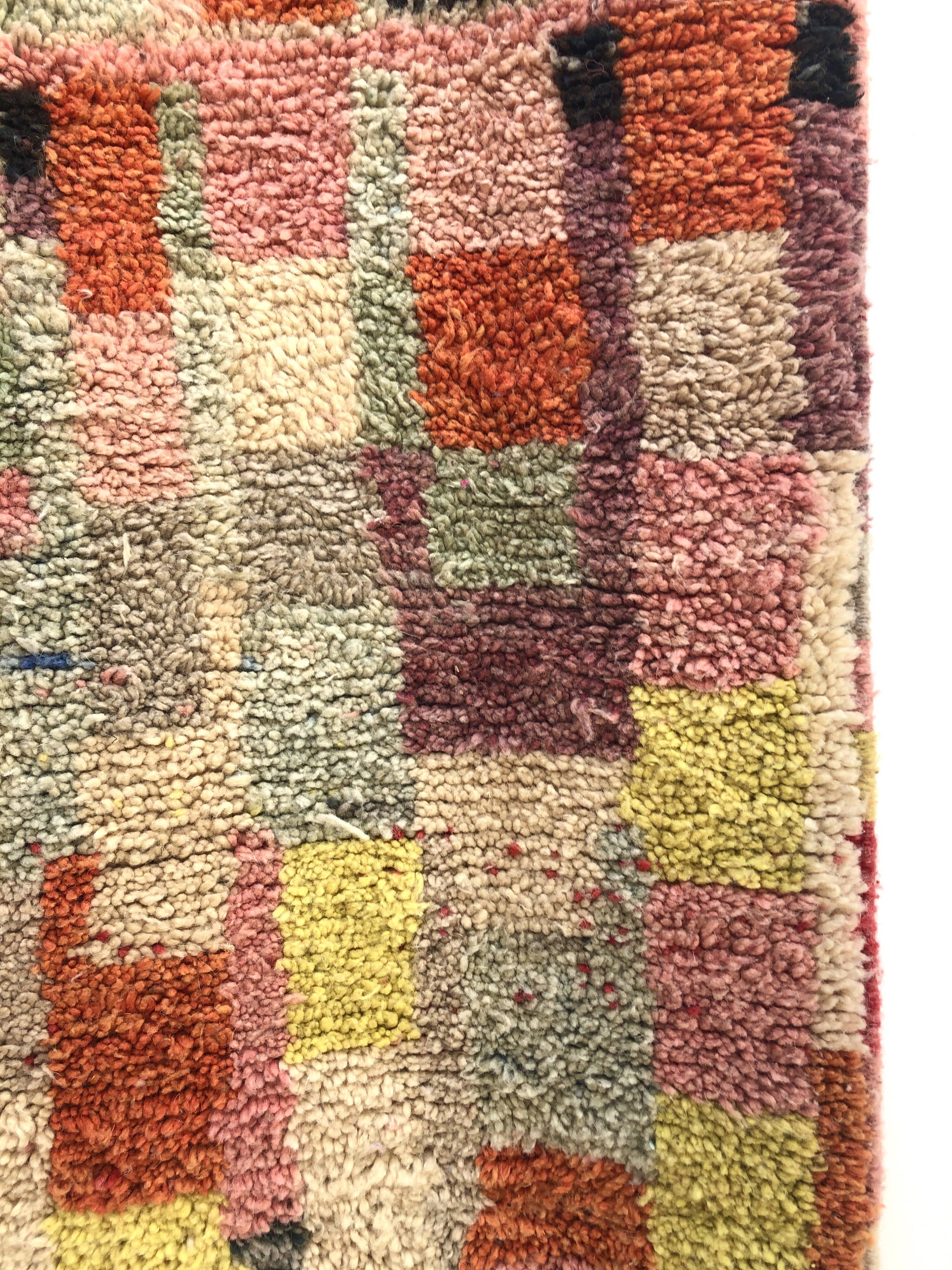 Moroccan Berber carpet corridor Boujaad 3,56x0.73m