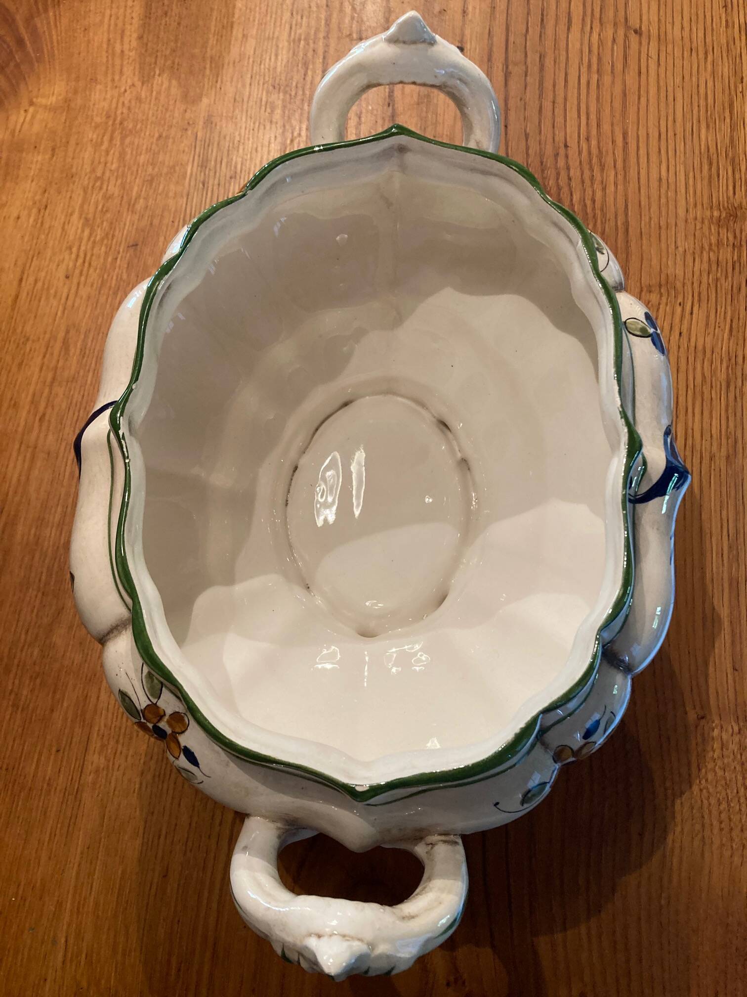 Soupière ovale et plat "Capodimonte", Italie