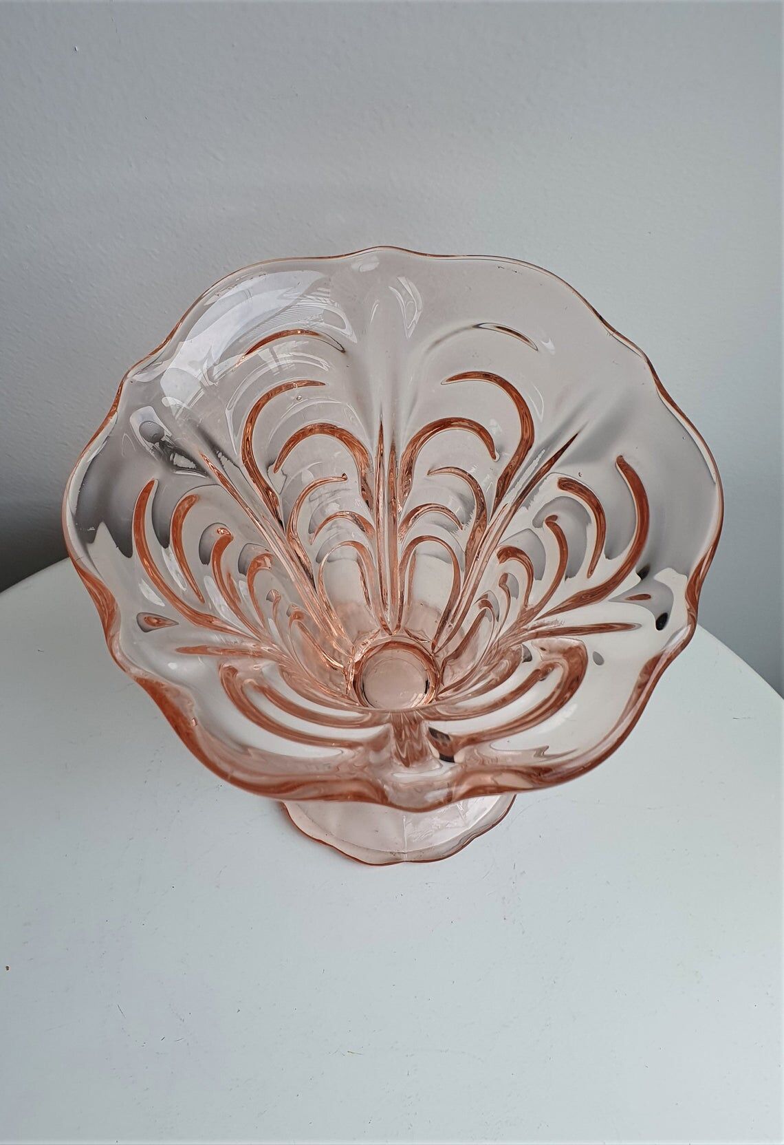 Pink glass vase