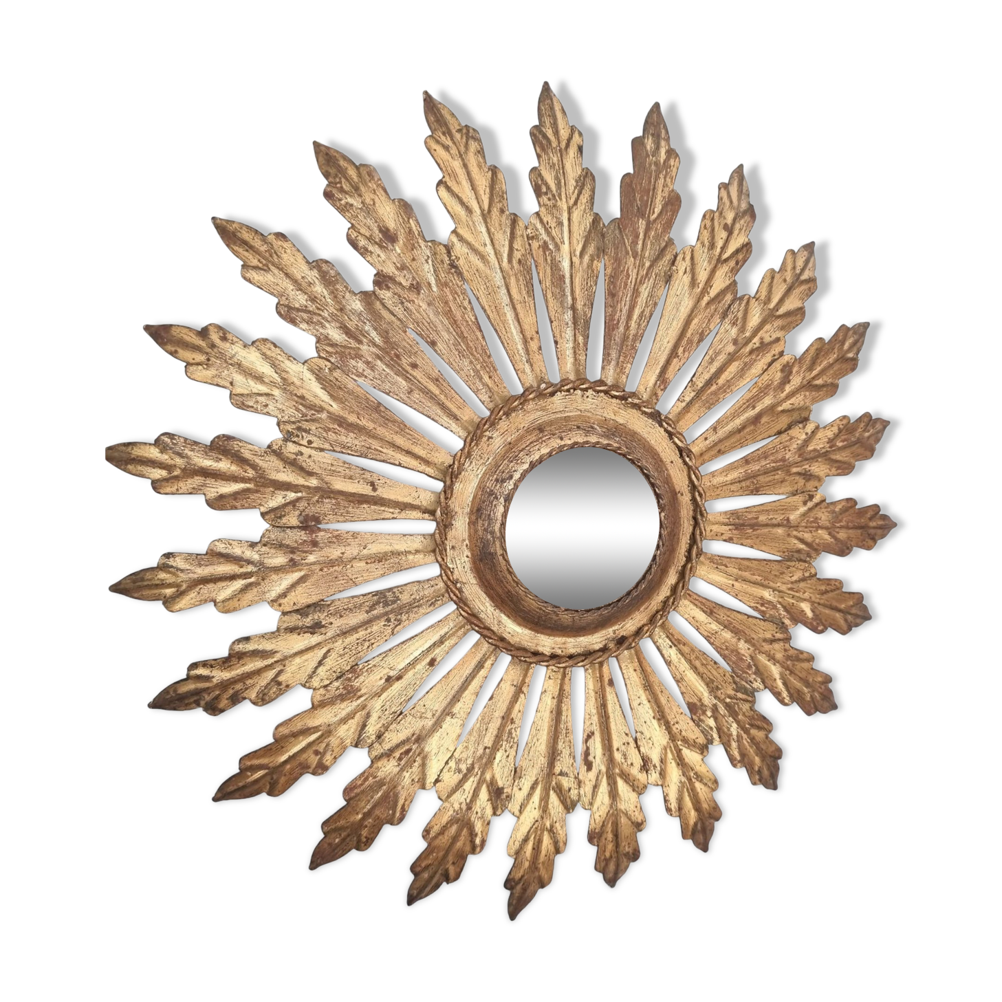 Sun mirror wall lamp