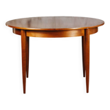 Table ronde extensible en teck vintage scandinave