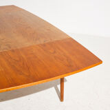 Teak and oak dining table by Jpoul m. Volther for Fdb