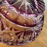 Amethyst cut Bohemian crystal bonbonnière – 20th century