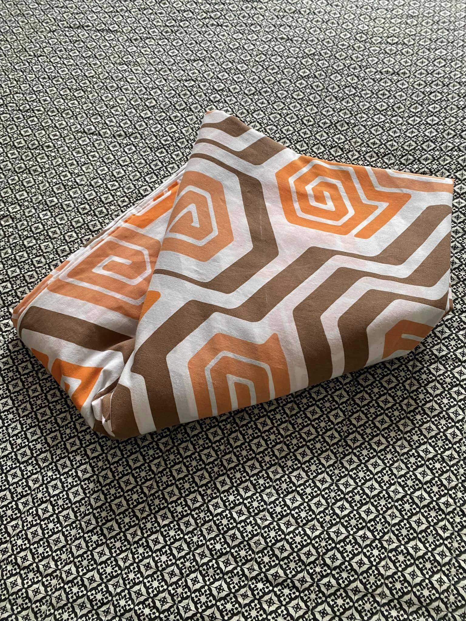 Housse de couette en coton motifs années 70