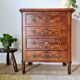 Antique Louis XV style walnut burl commode – 4 drawers