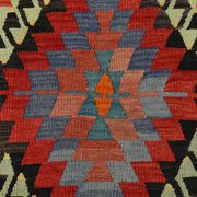 6x10 Green & Red Tribal Vintage Kilim Rug, 199x320Cm