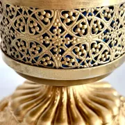 Lampe en bronze et cristal taillé de style victorien