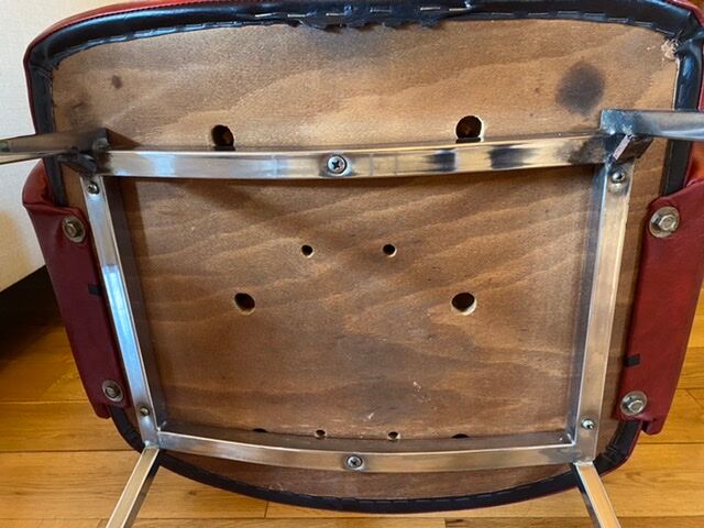 Pair of vintage armchairs in imitation leather from the 60s/70s