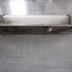 Antique art deco bathroom light in chrome and frosted glass