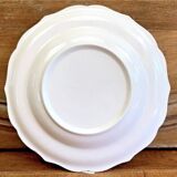 6 anciennes assiettes creuses à soupe Gien paysage rose 1938/1960