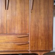Vintage Scandinavian style teak wardrobe from the 1960s by Tricoire and Vecchione.