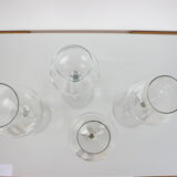 Set of Large Glass Goblets 1960s, Czechoslovakia