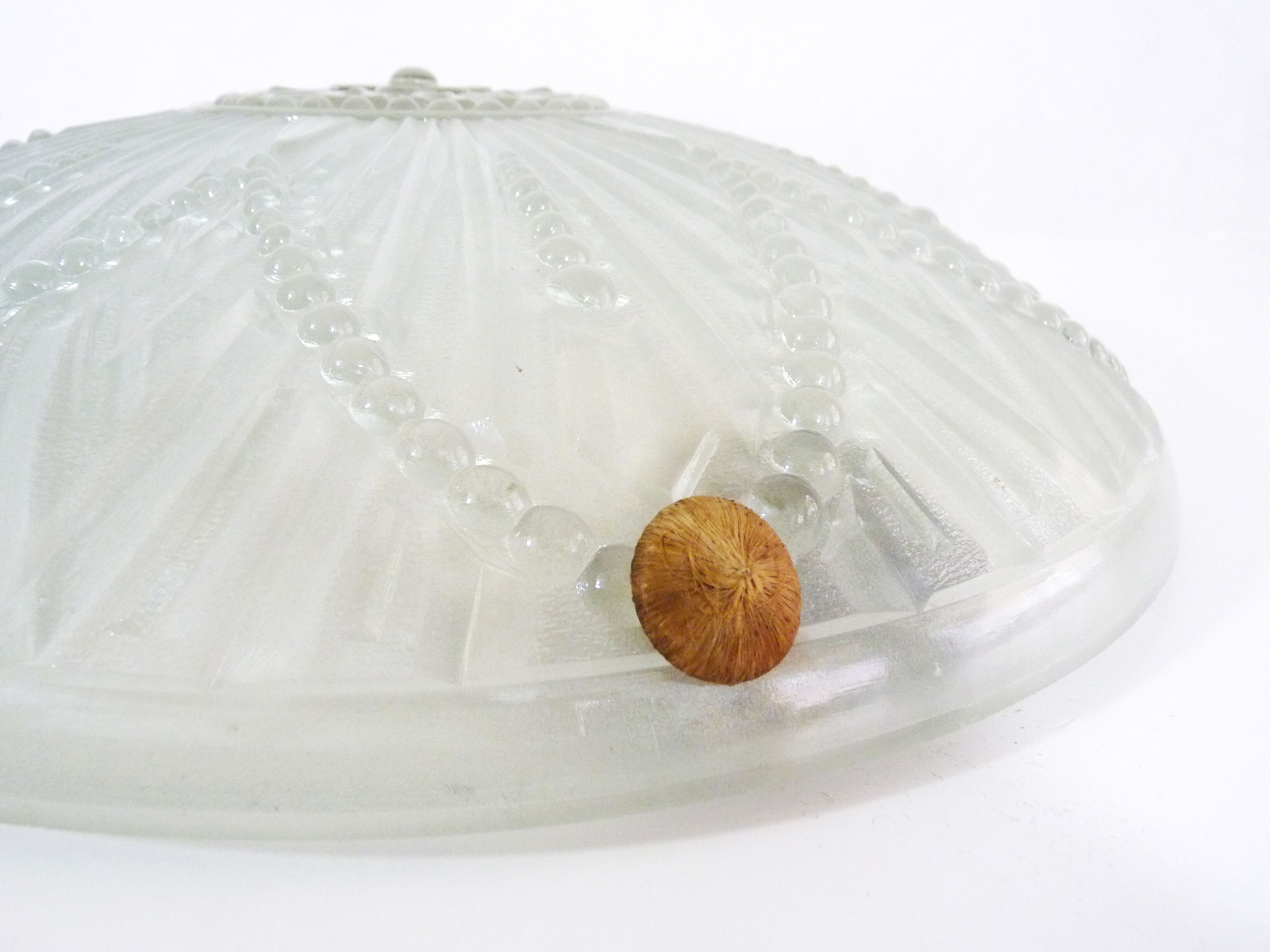 Hnaging calysque Art Deco 1 Degué style glass fire