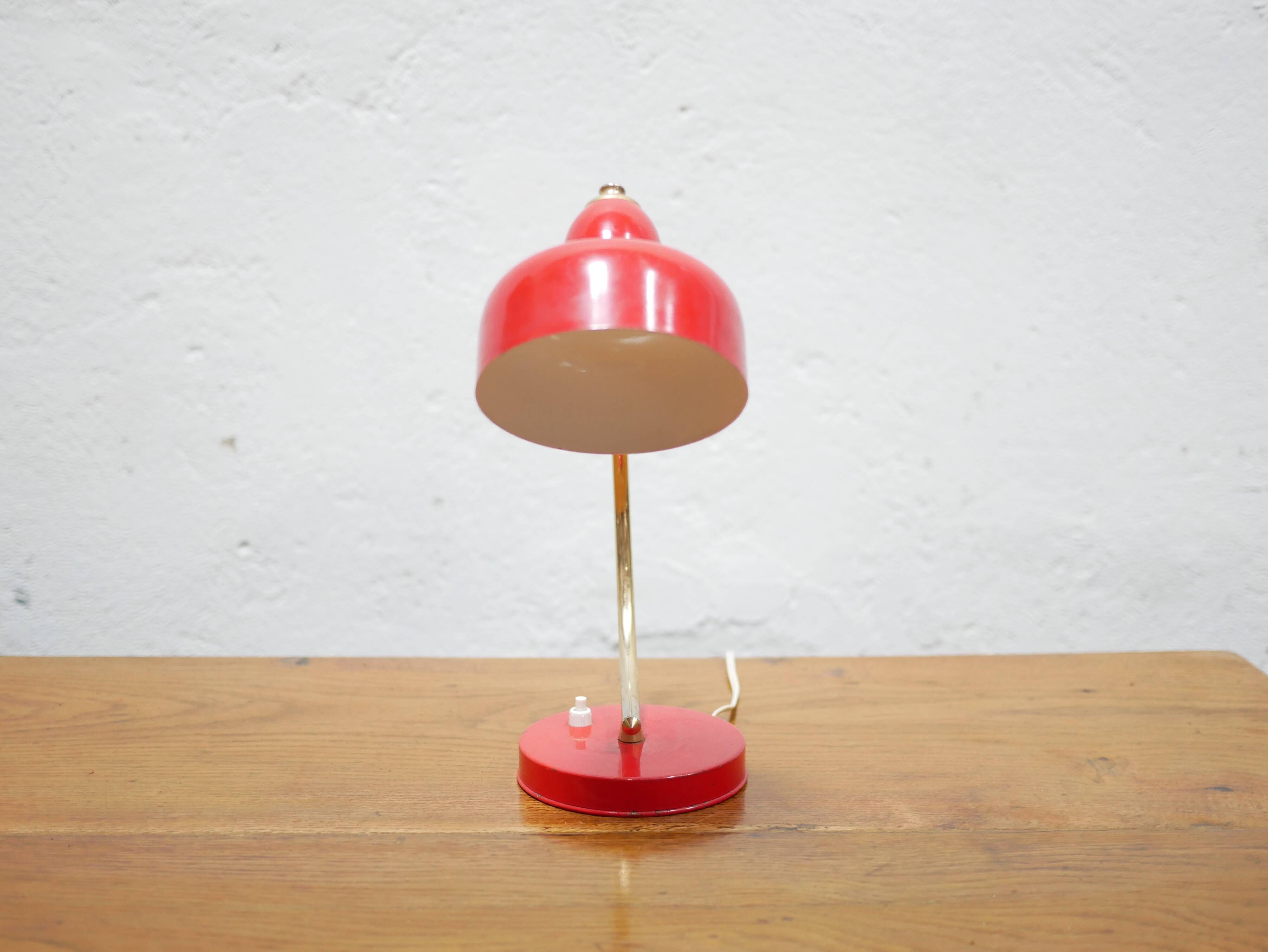 Vintage lamp in metal and brass by Delmas editions