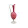 Vase à anse en opaline rose