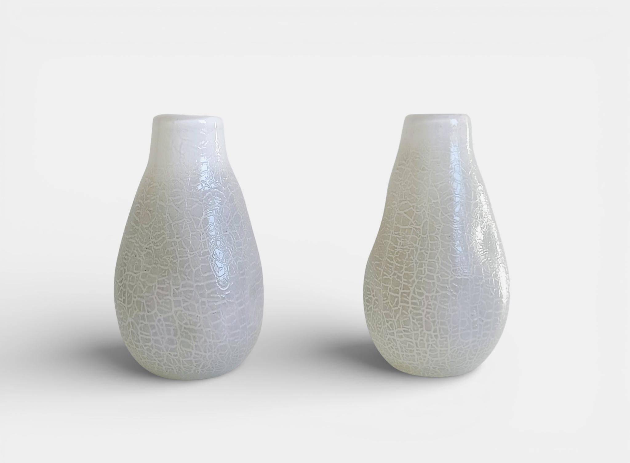 Brutalist Pair of Murano Art Glass Vases by Costantini, 1970s