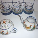 Ensemble café-thé décors de coq
