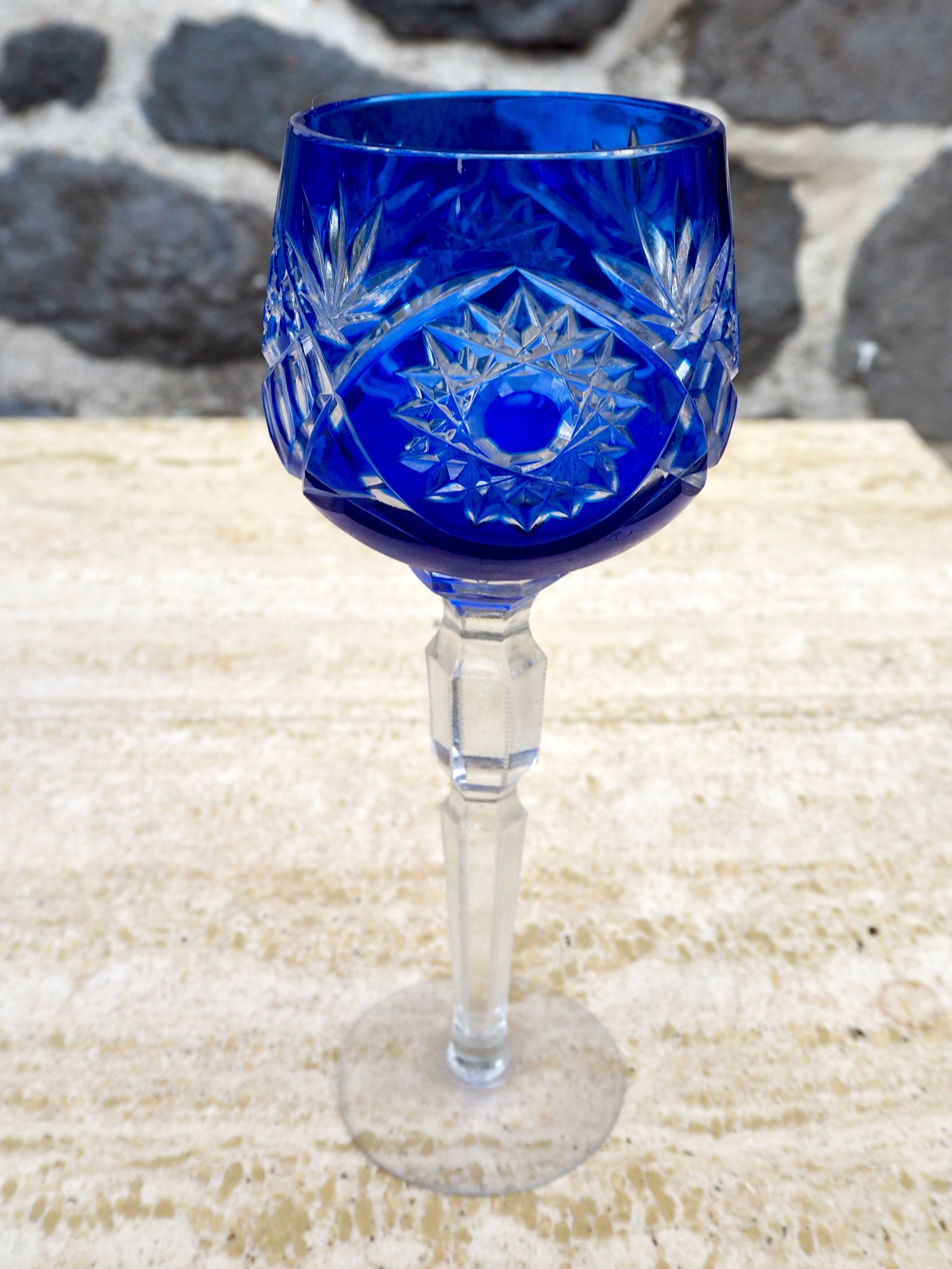 Set de 5 verres à vin en cristal de Pologne