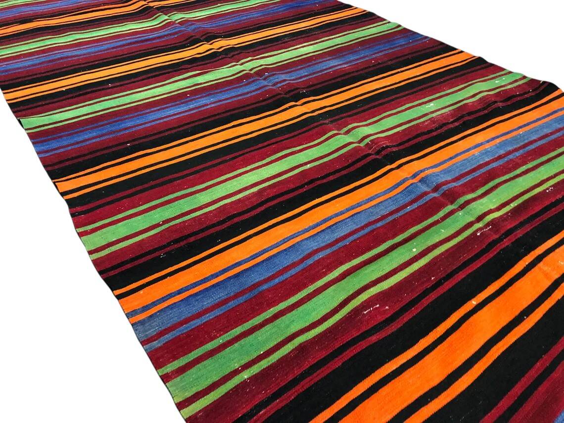Organic Wool Tribal Kilim Rug