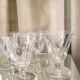 Suite de 5 verres a vin rouge modele jersey cristal de st louis