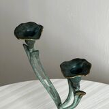 Two-branched metal candle holder