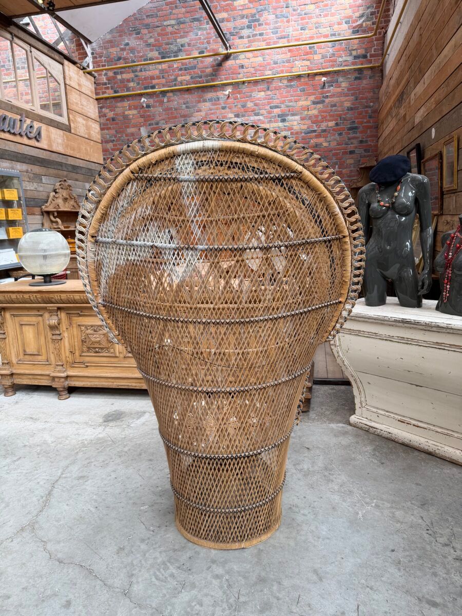 Emmanuelle armchair in wicker and rattan