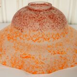 Speckled toothed glass lampshade