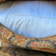 Vintage upholstered 2-seater sofa – embroidered cashmere fabric