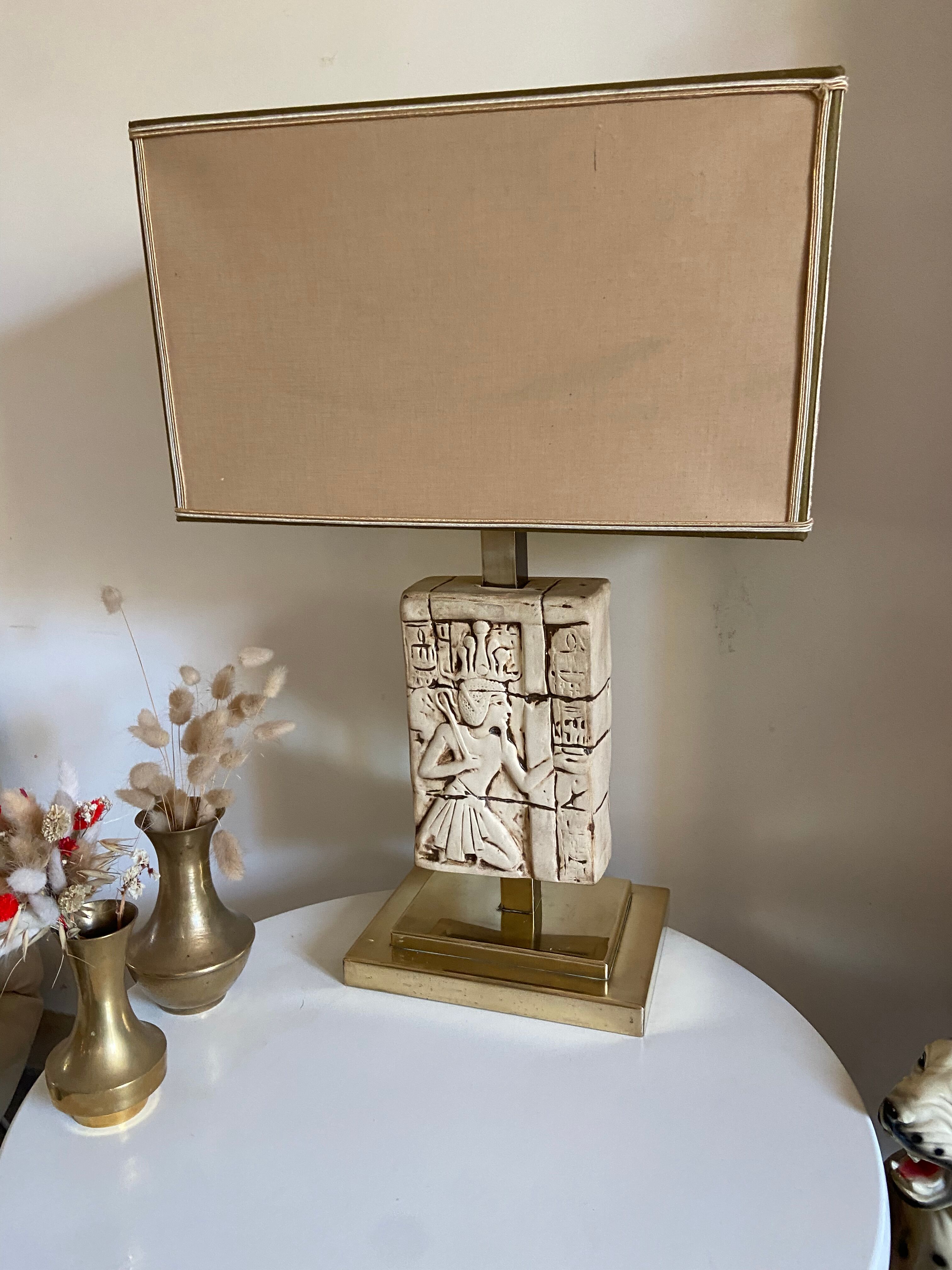 Lamp Pharaoh Hollywood Regency 70s