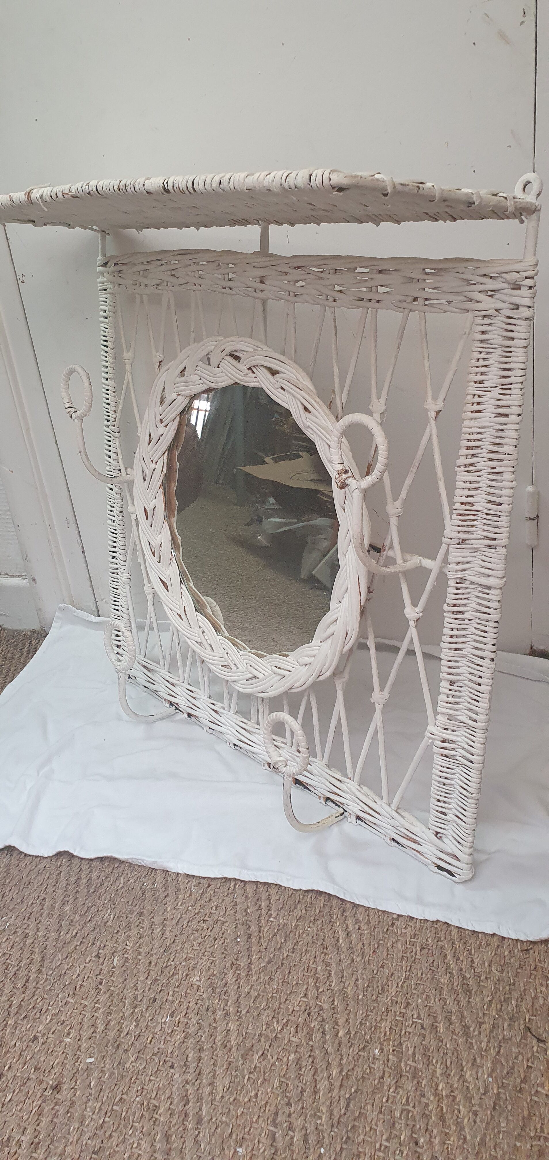 1970s rattan coat rack