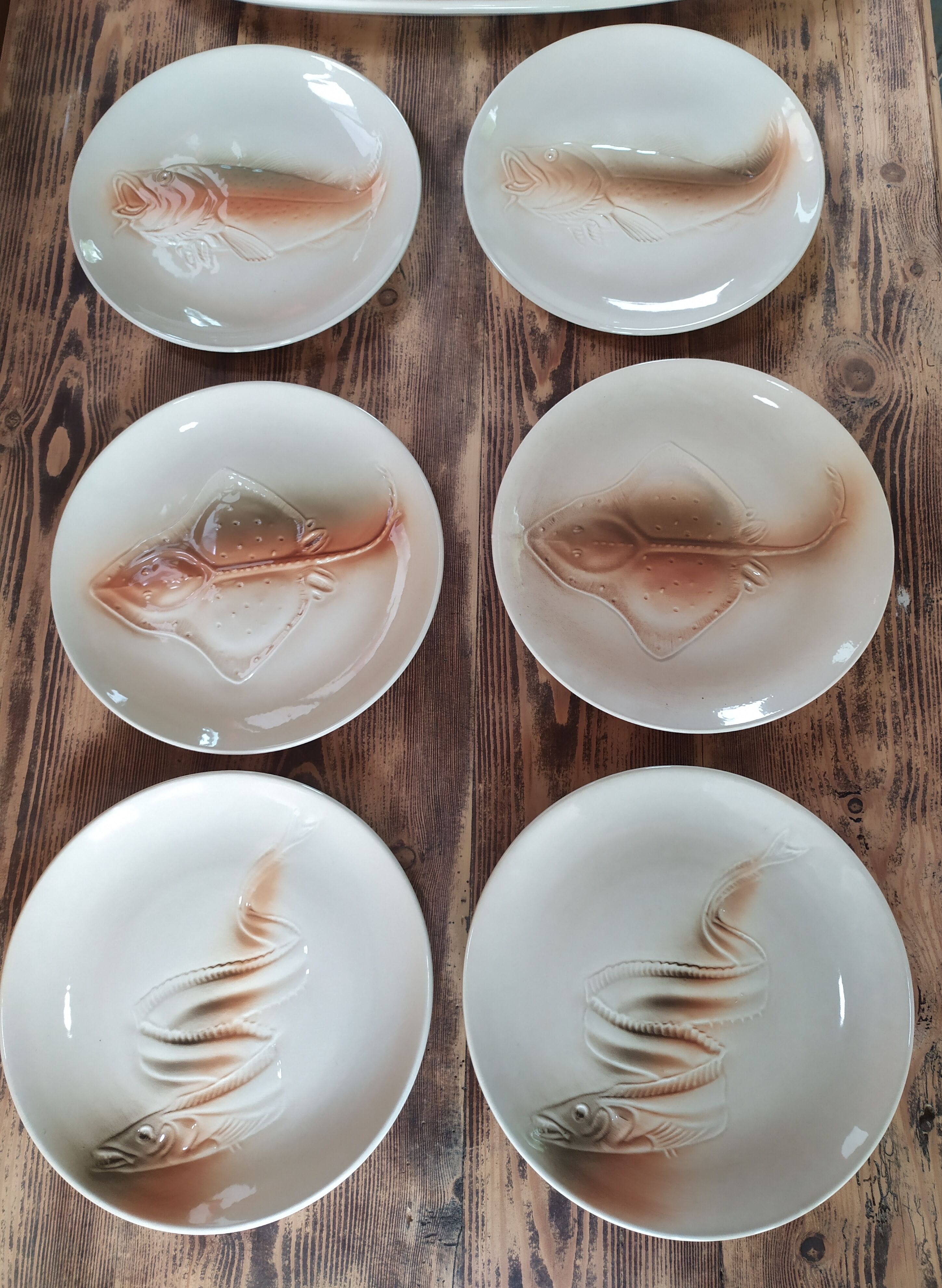 St Amand fish service 6 plates and serving dish