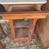 Bedside louis philippe in walnut and marble