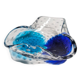 Vintage Murano ashtray Barovier Toso Bullicante Mint Green Turquoise Blue Bubbles