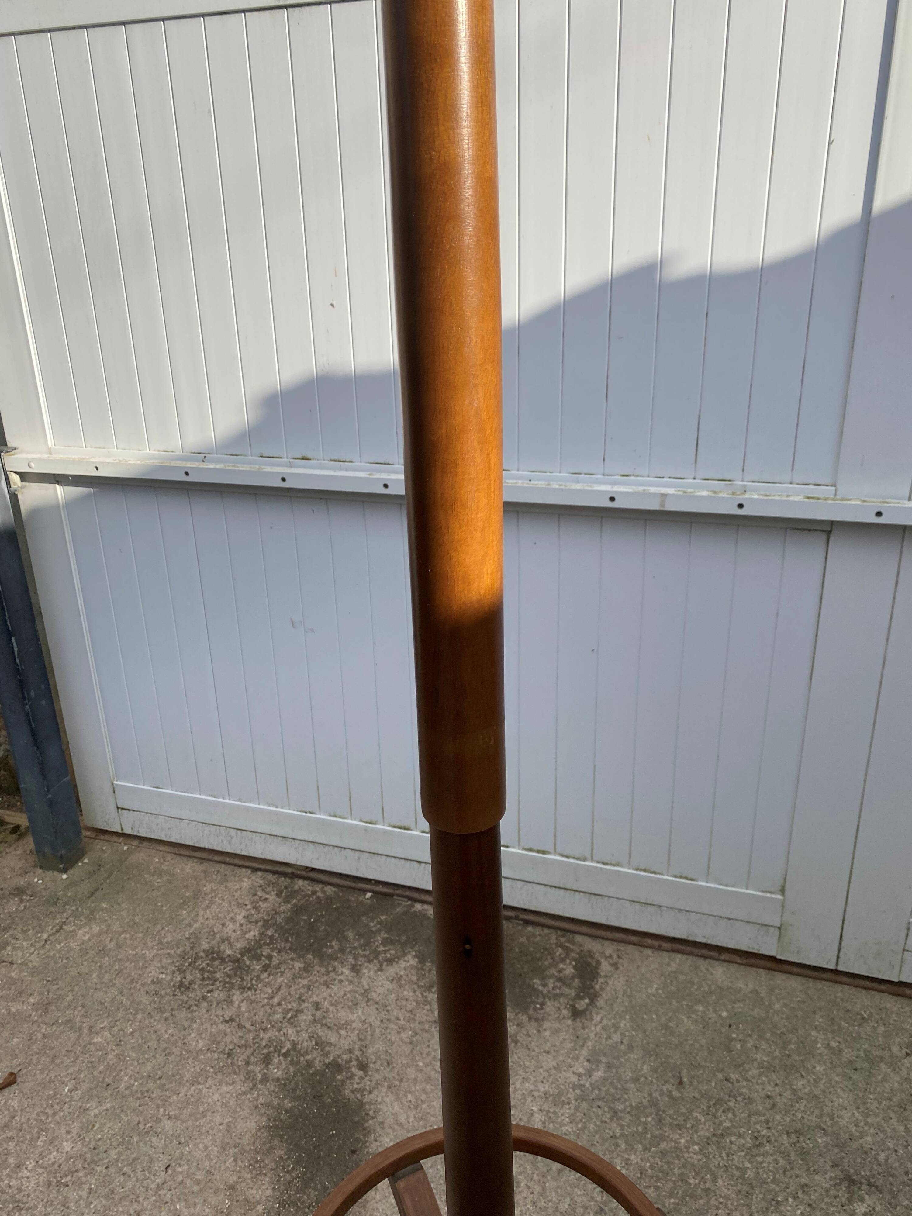 Baumann bistro style 1960s curved wood swivel parrot coat rack