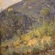 Italian landscape with figure painting signed and dated 1914