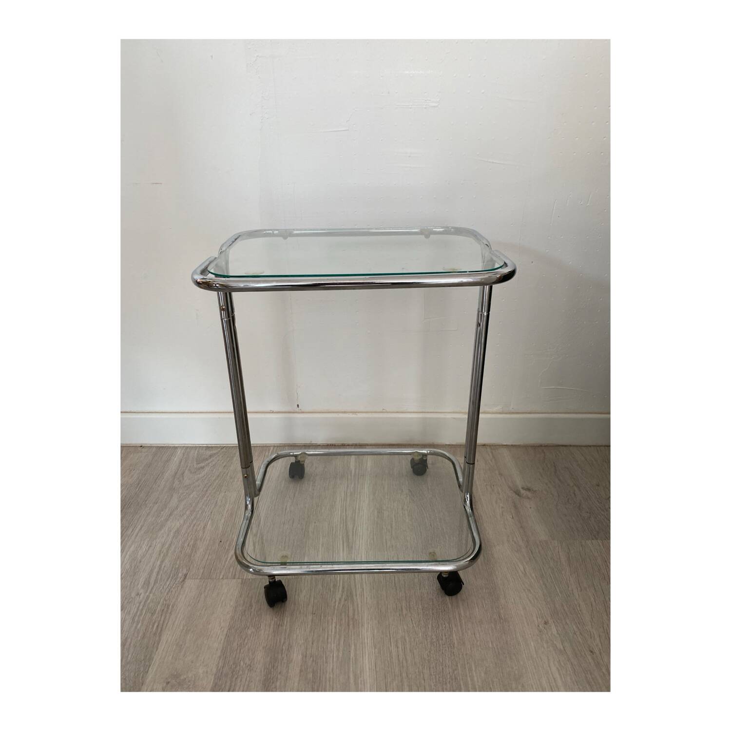 Vintage trolley on wheels