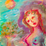 "The Little Mermaid" gouache by Henriette Barety