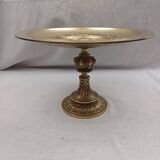 Antique centrepiece on a pedestal in bronze, in very good condition.